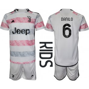 Juventus Danilo Luiz #6 Udebanesæt Børn 2023-24 Kort ærmer (+ korte bukser)